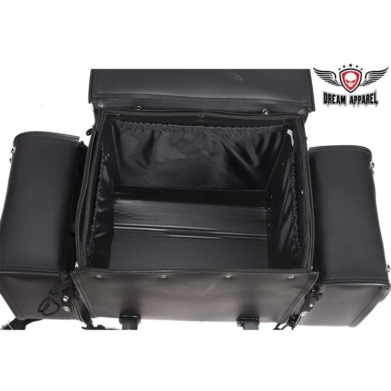 Motorcycle Sissy Bar Bag With Removable Side Bags