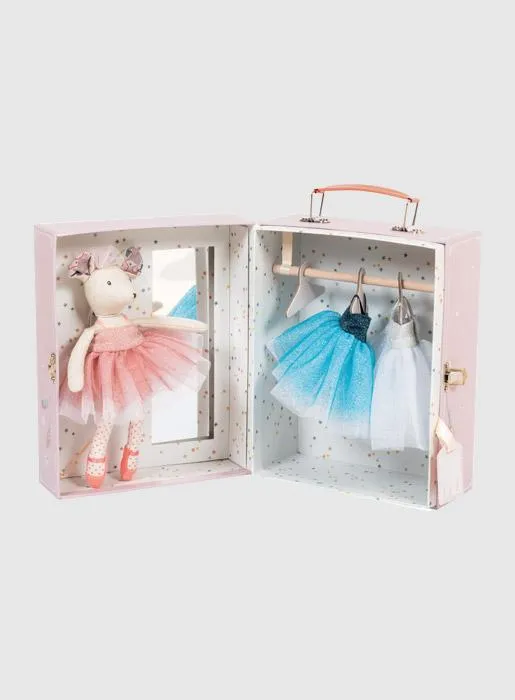 Moulin Roty Once Upon A Time - Ballerina Mouse with a Suitcase