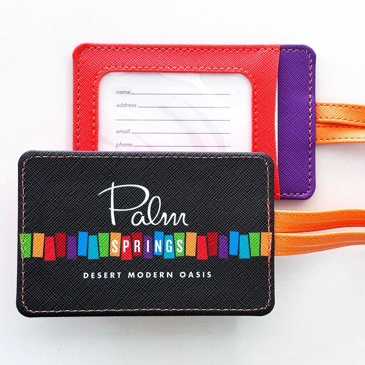 Palm Springs Rainbow Luggage Tag