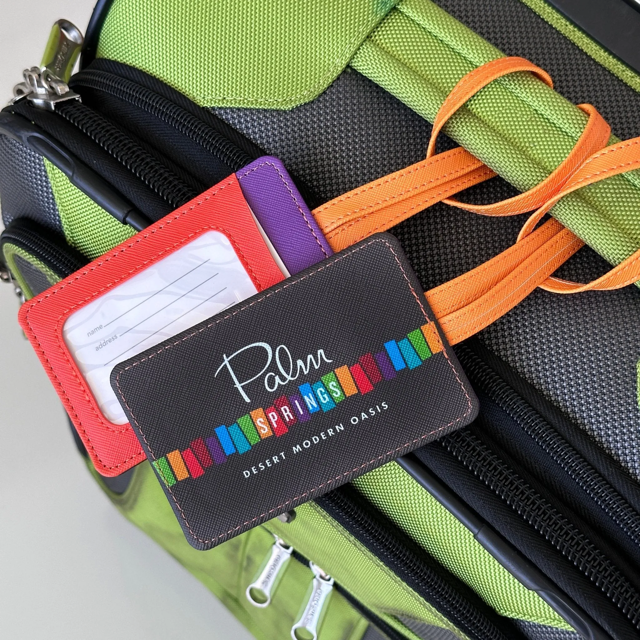 Palm Springs Rainbow Luggage Tag