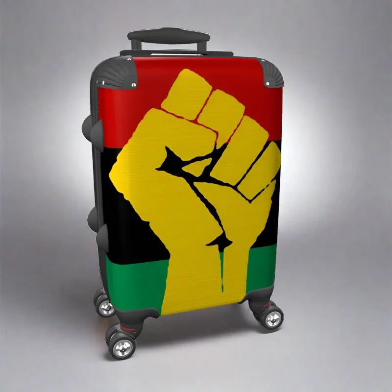 Pan African RBG Fist Emblem Carry-On Size Suitcase