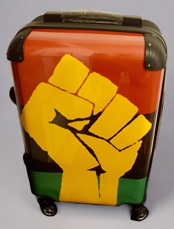 Pan African RBG Fist Emblem Carry-On Size Suitcase