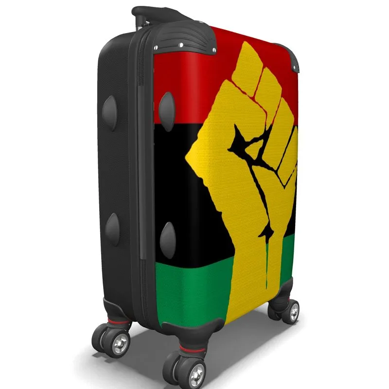 Pan African RBG Fist Emblem Carry-On Size Suitcase