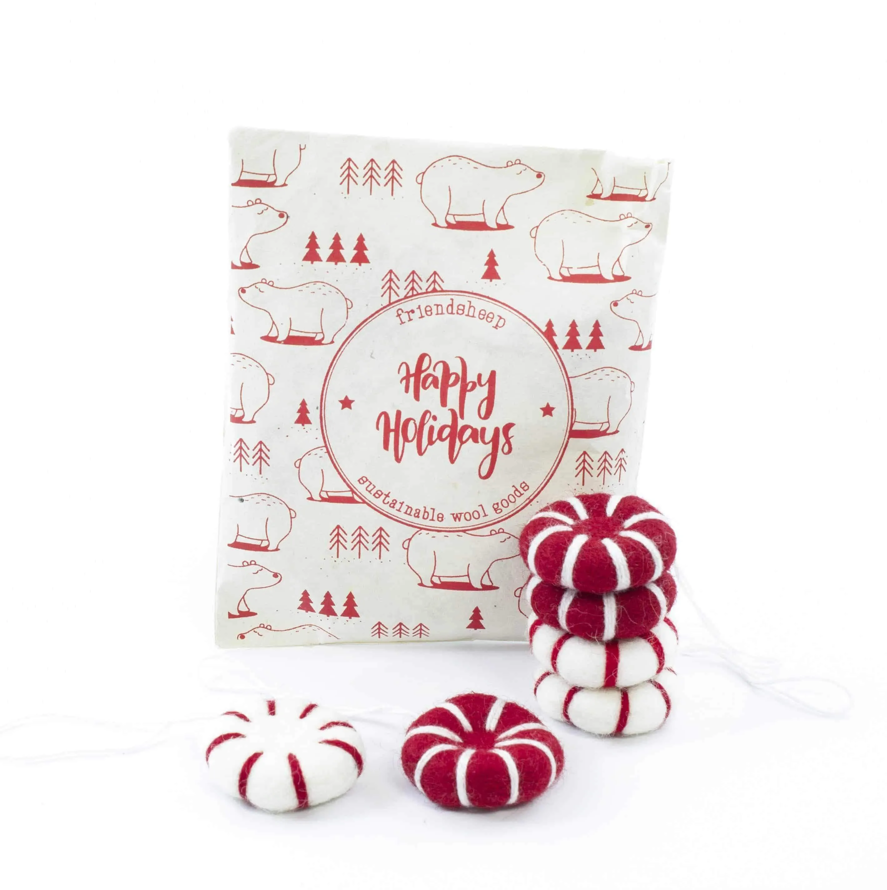 Peppermint Eco Fresheners Ornaments - Reds