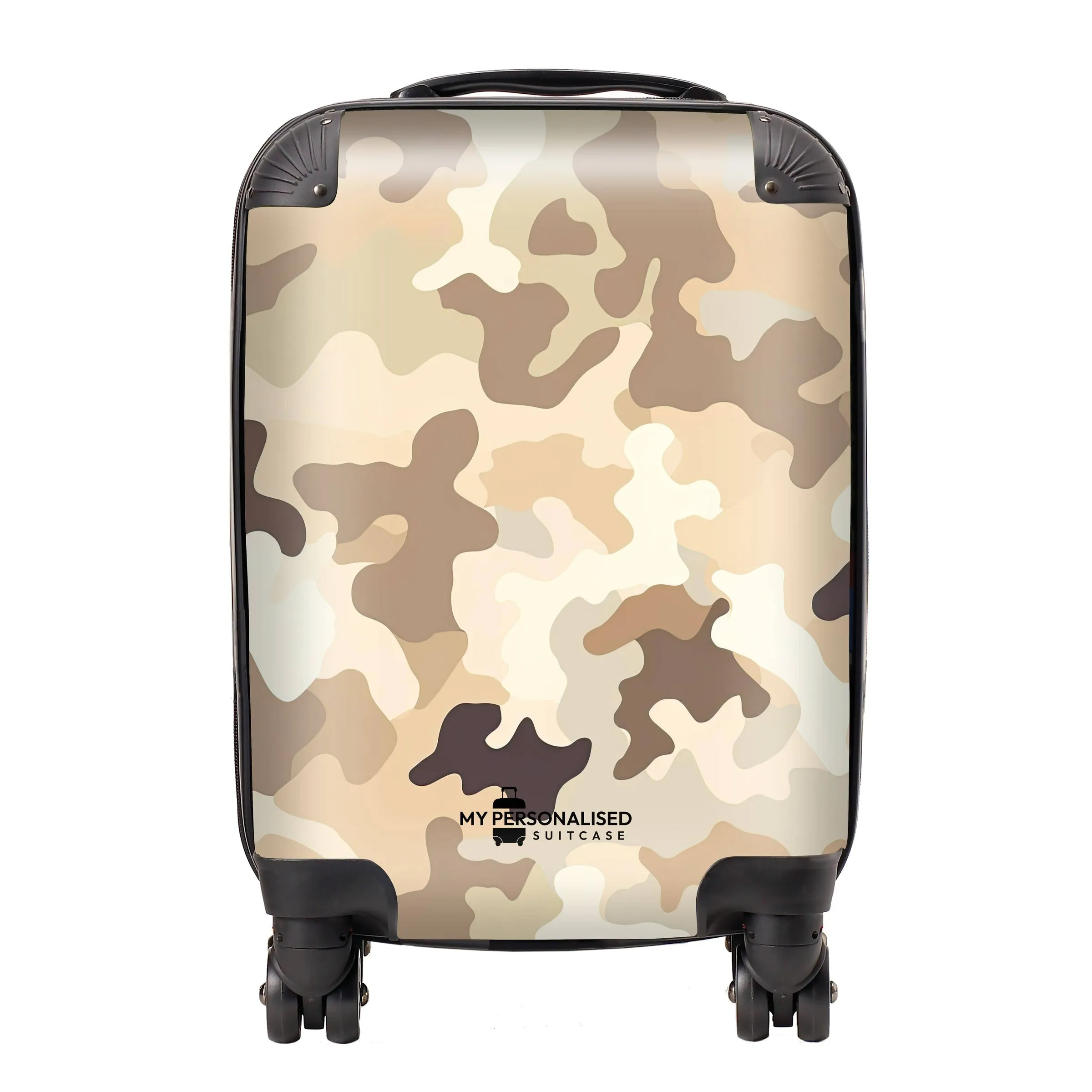 Personalised Brown Camouflage Suitcase