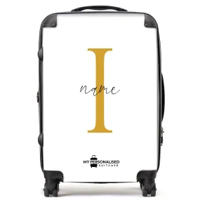 Personalised White Suitcase