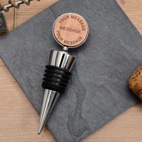 Personalised Wood Message Bottle Stopper