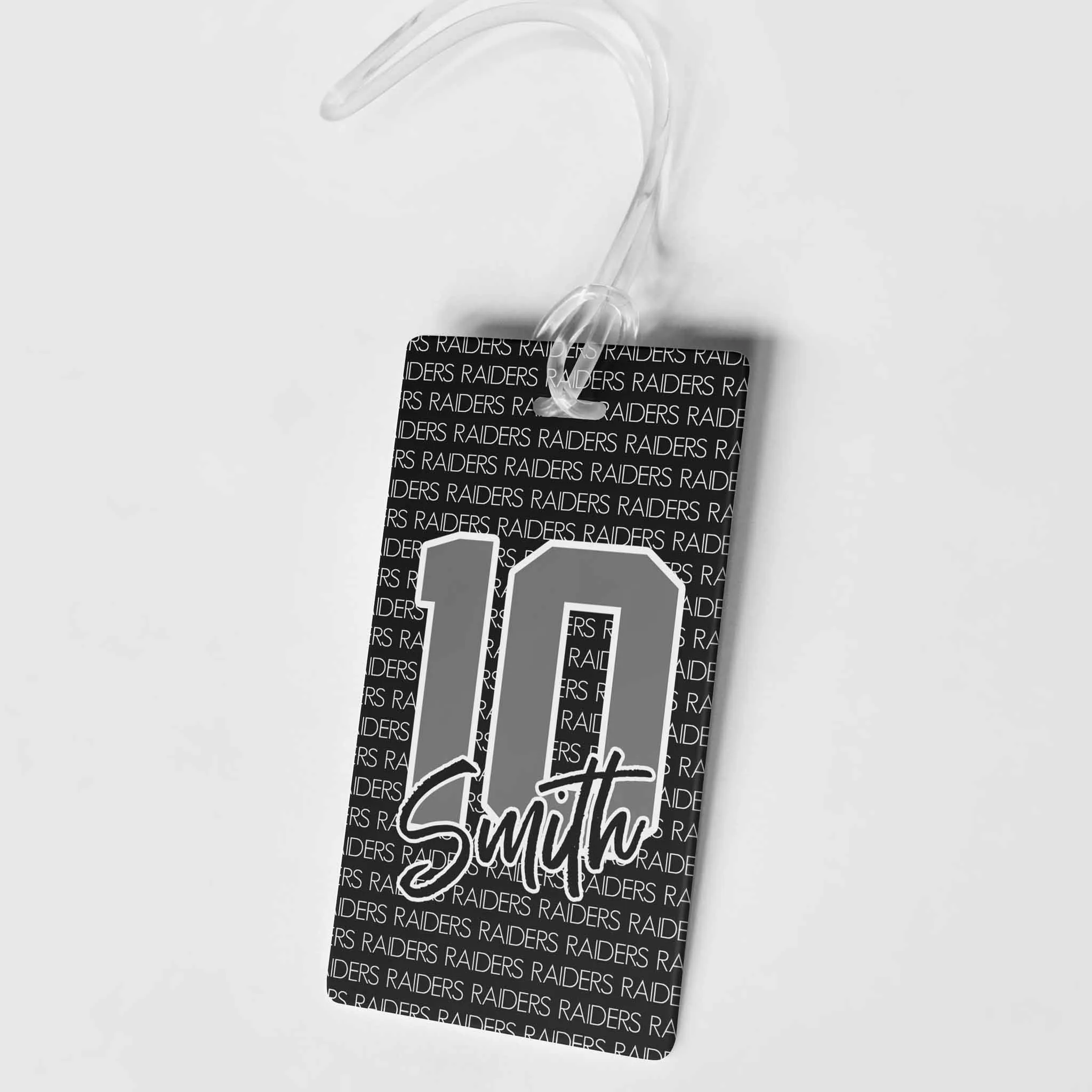 PERSONALIZED LARGE NUMBER TEAM BAG TAG