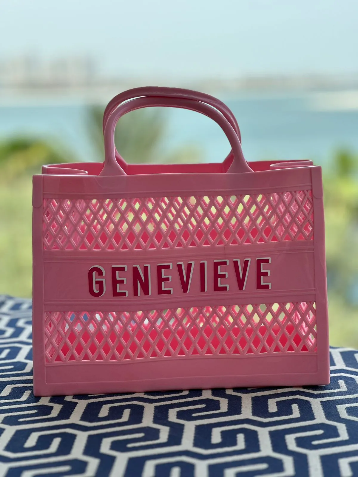 Personalized Purple Jelly Beach Bag