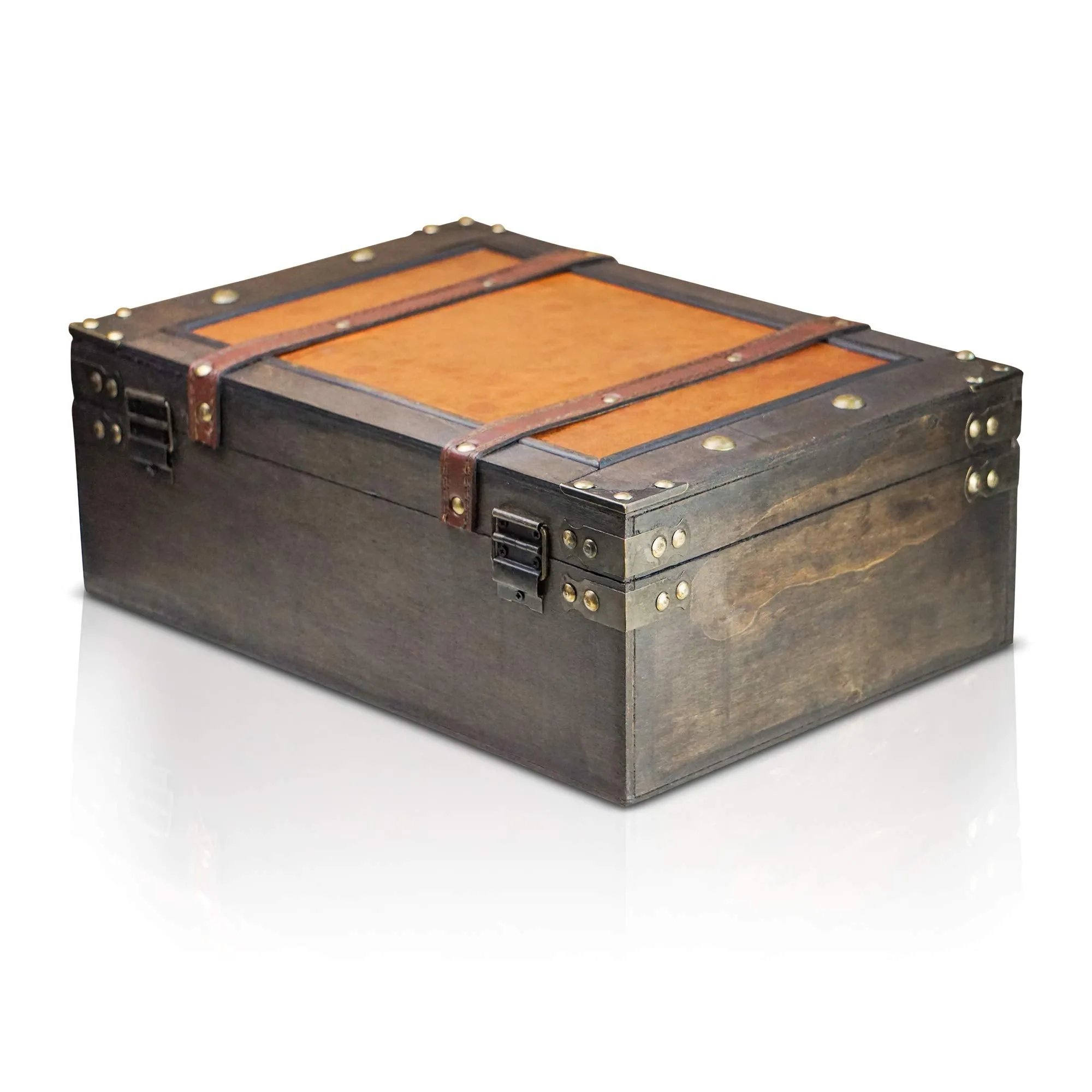 Pirate Treasure Chest Storage Box Marco 15x106x55 Durable Wood