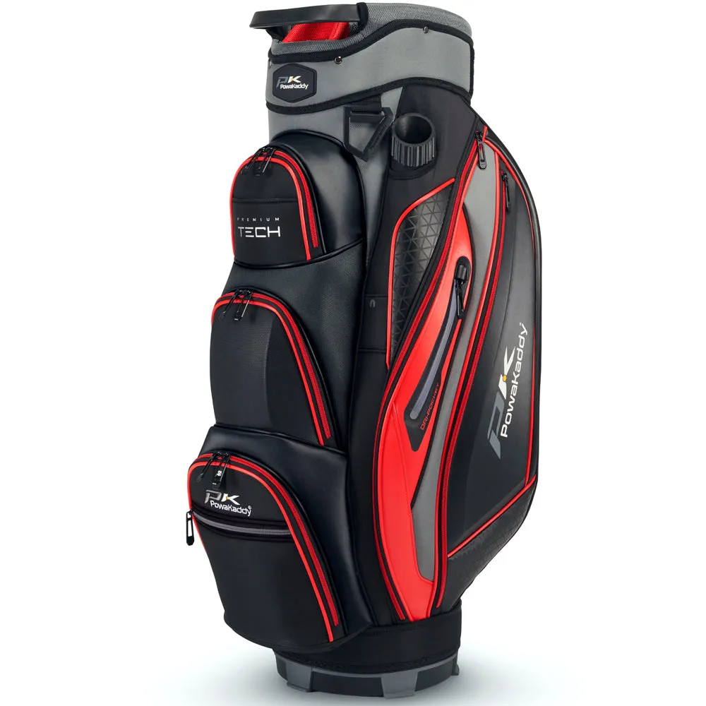 PowaKaddy Premium Tech Cart Bag - Gun Metal/Black/Red Trim