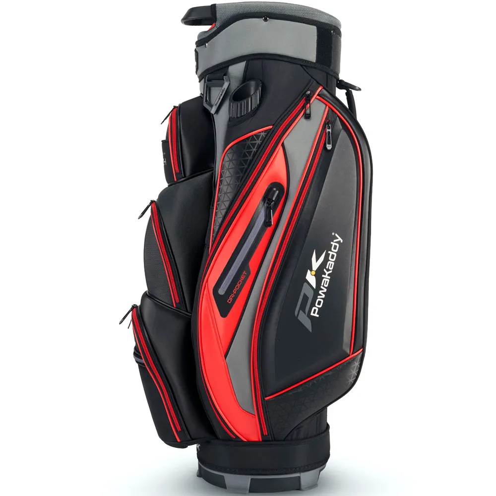 PowaKaddy Premium Tech Cart Bag - Gun Metal/Black/Red Trim