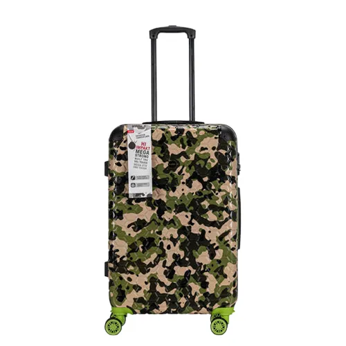 Premium Quality ABS Hard Shell Urban Camouflage Print Spinner Suitcase with Built in Lock - 26 Inch