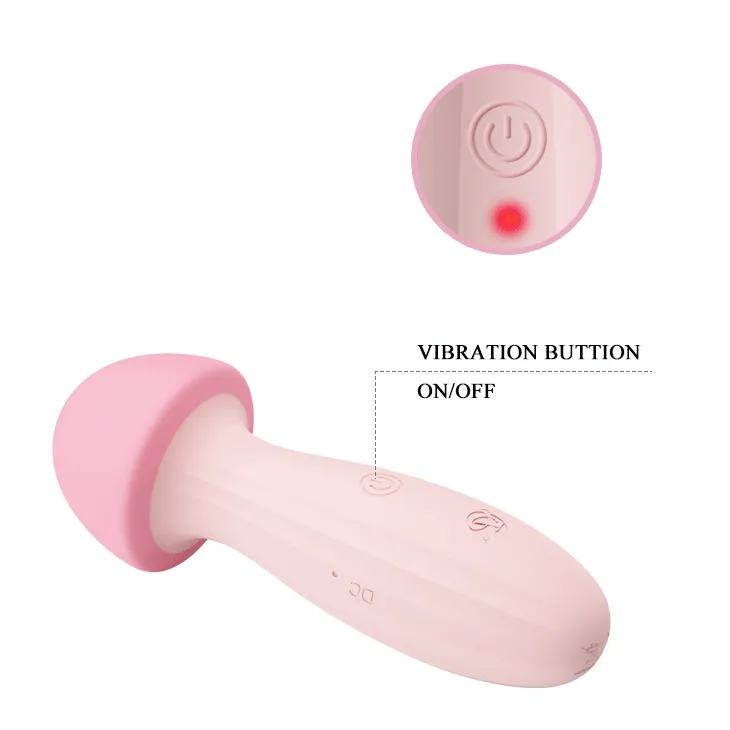 Pretty Love Mushroom Rechargeable Wand Vibrator 13cm