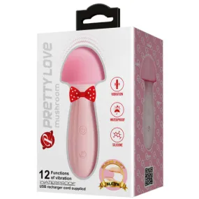 Pretty Love Mushroom Rechargeable Wand Vibrator 13cm