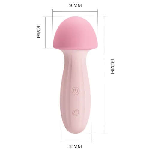 Pretty Love Mushroom Rechargeable Wand Vibrator 13cm