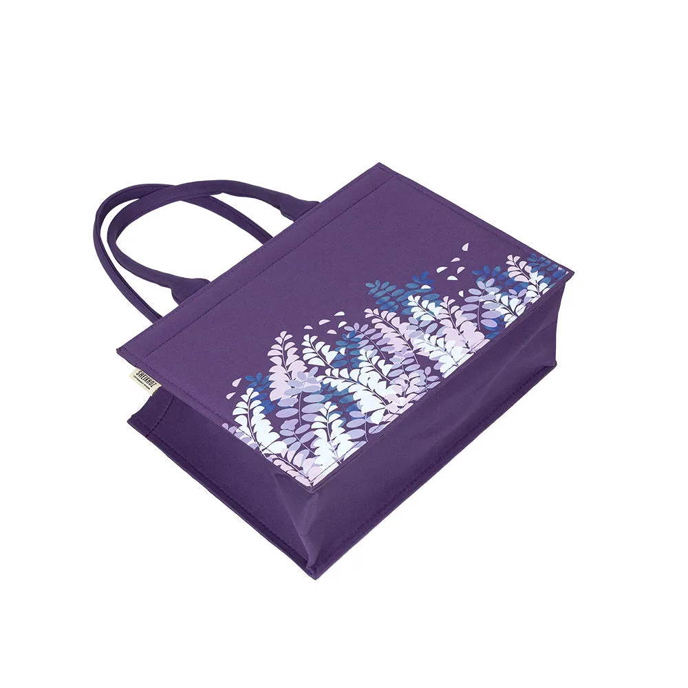 Purple Floral Print Tote Bag – Every Day Blooming Charm