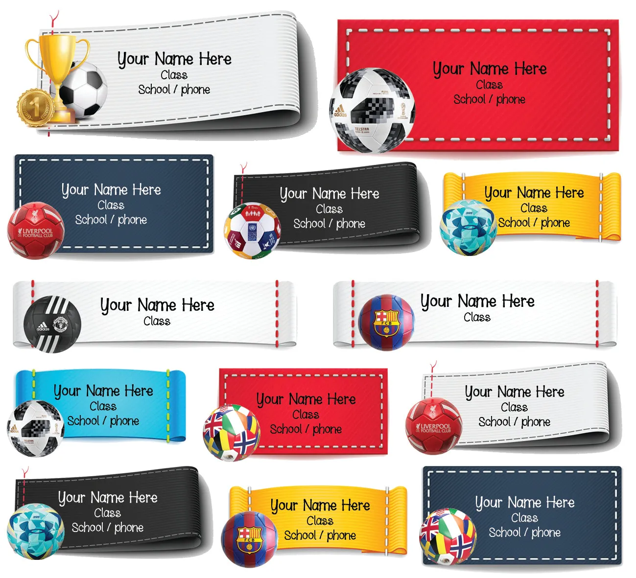 ""Football" school labels packs