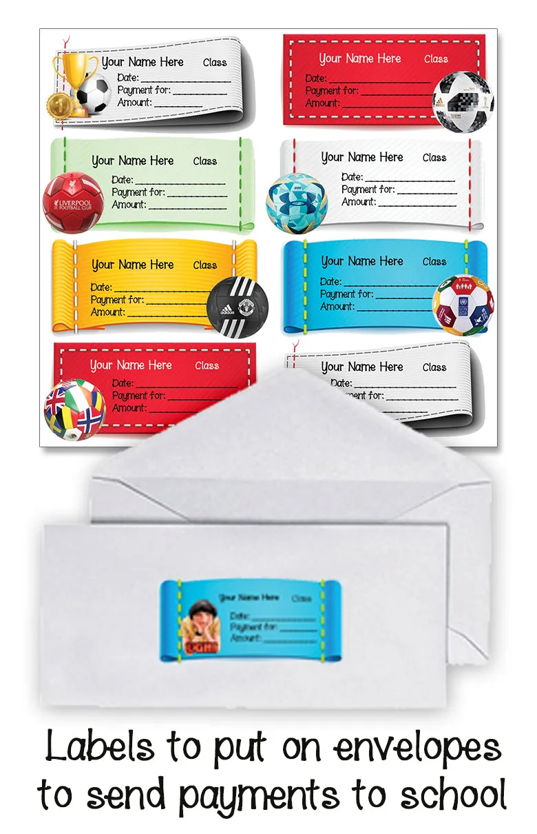 ""Football" school labels packs