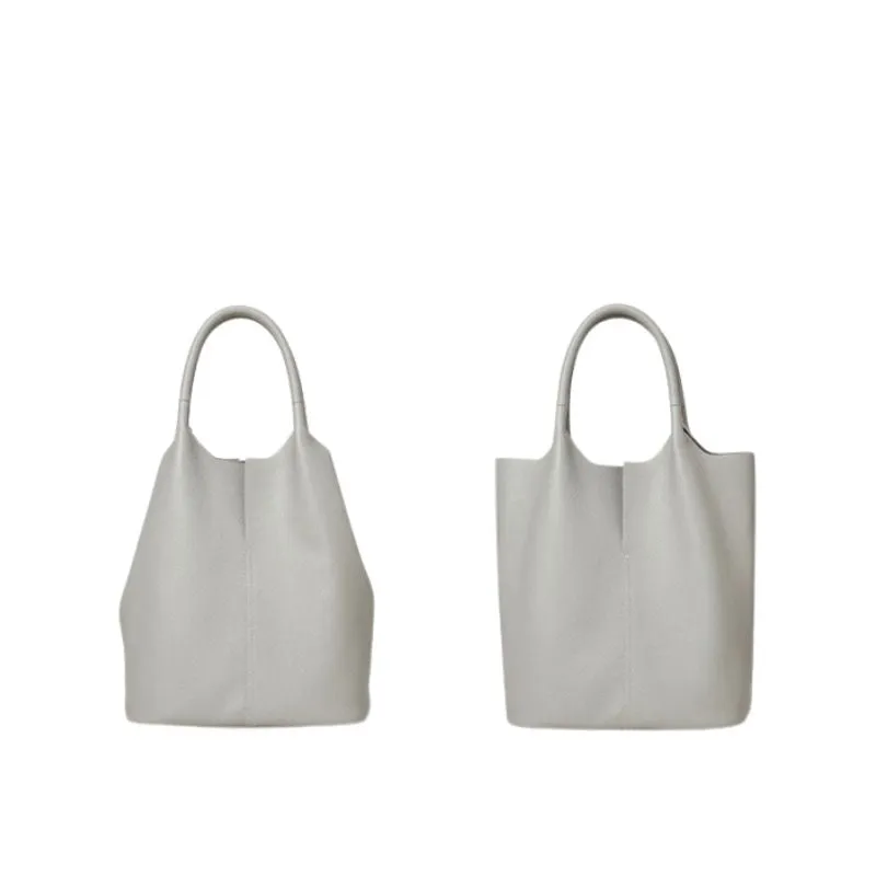 Real Leather Shopper Tote Bag