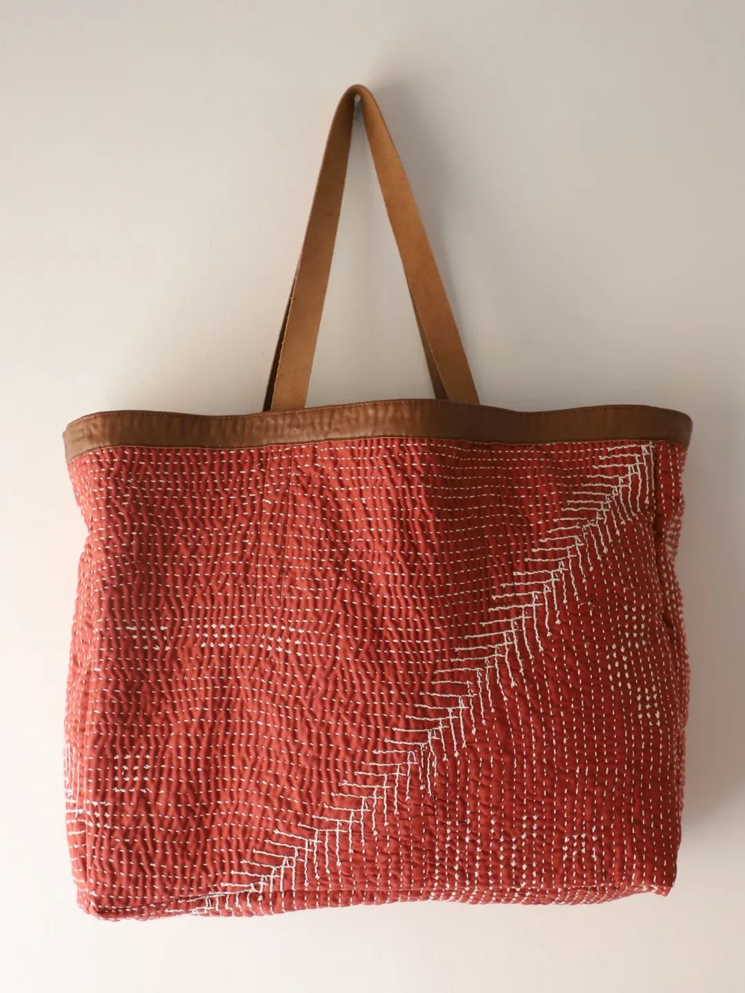 Reversible Quilted Rectangle Tote Bag