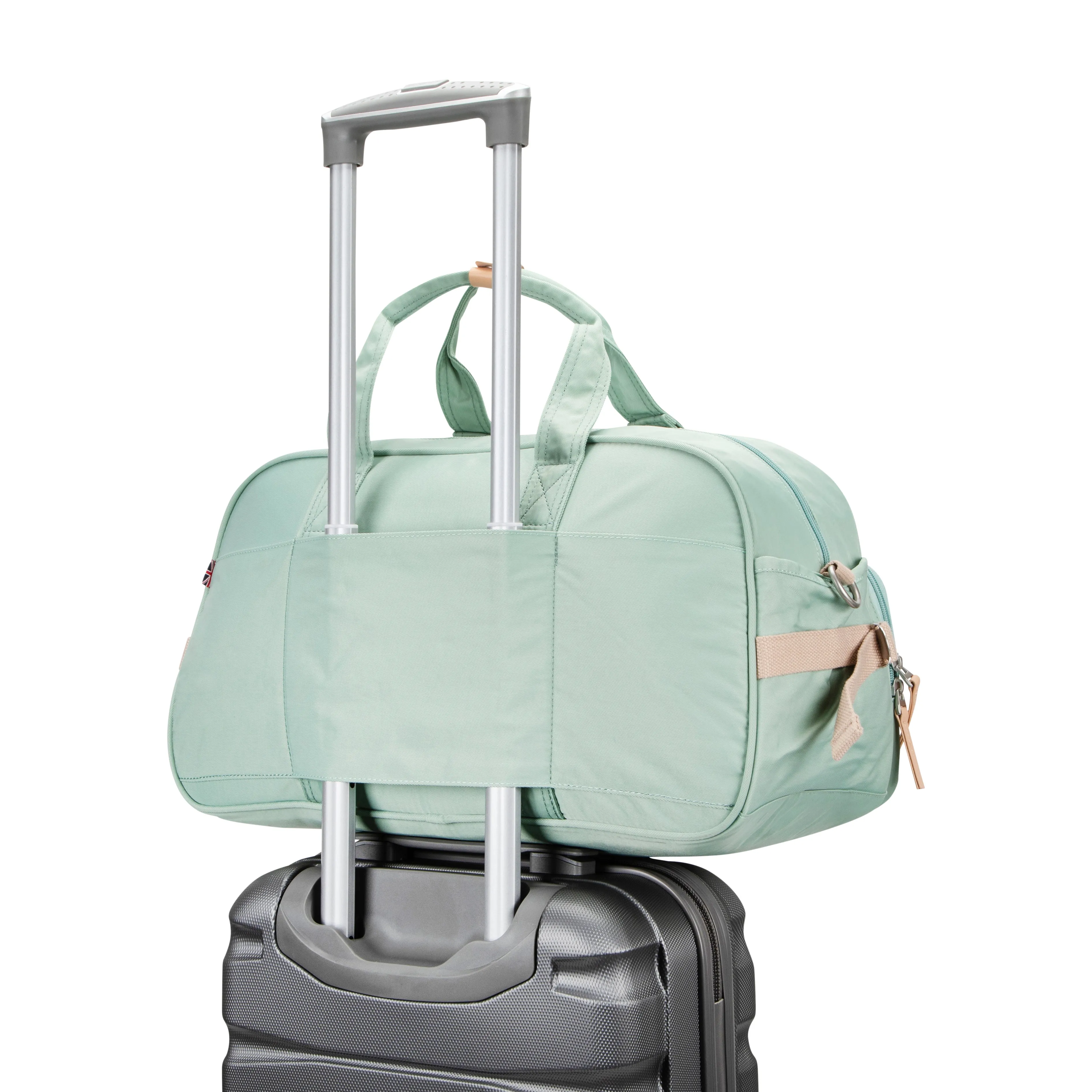 Richmond Duffle Bag - Pastel Green & Grey