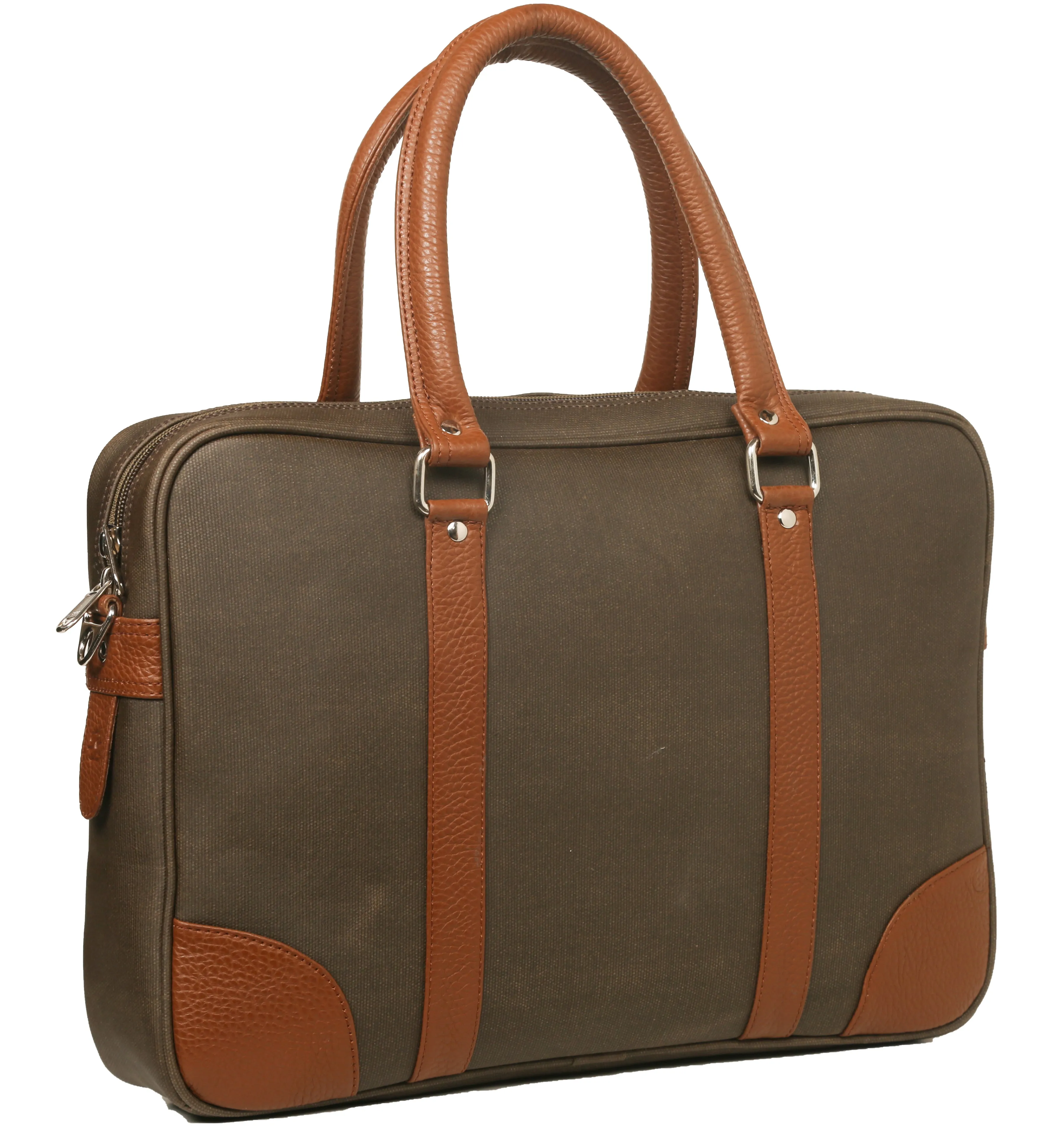 RL Louis Coated Waterproof Canvas Laptop Messenger Bag