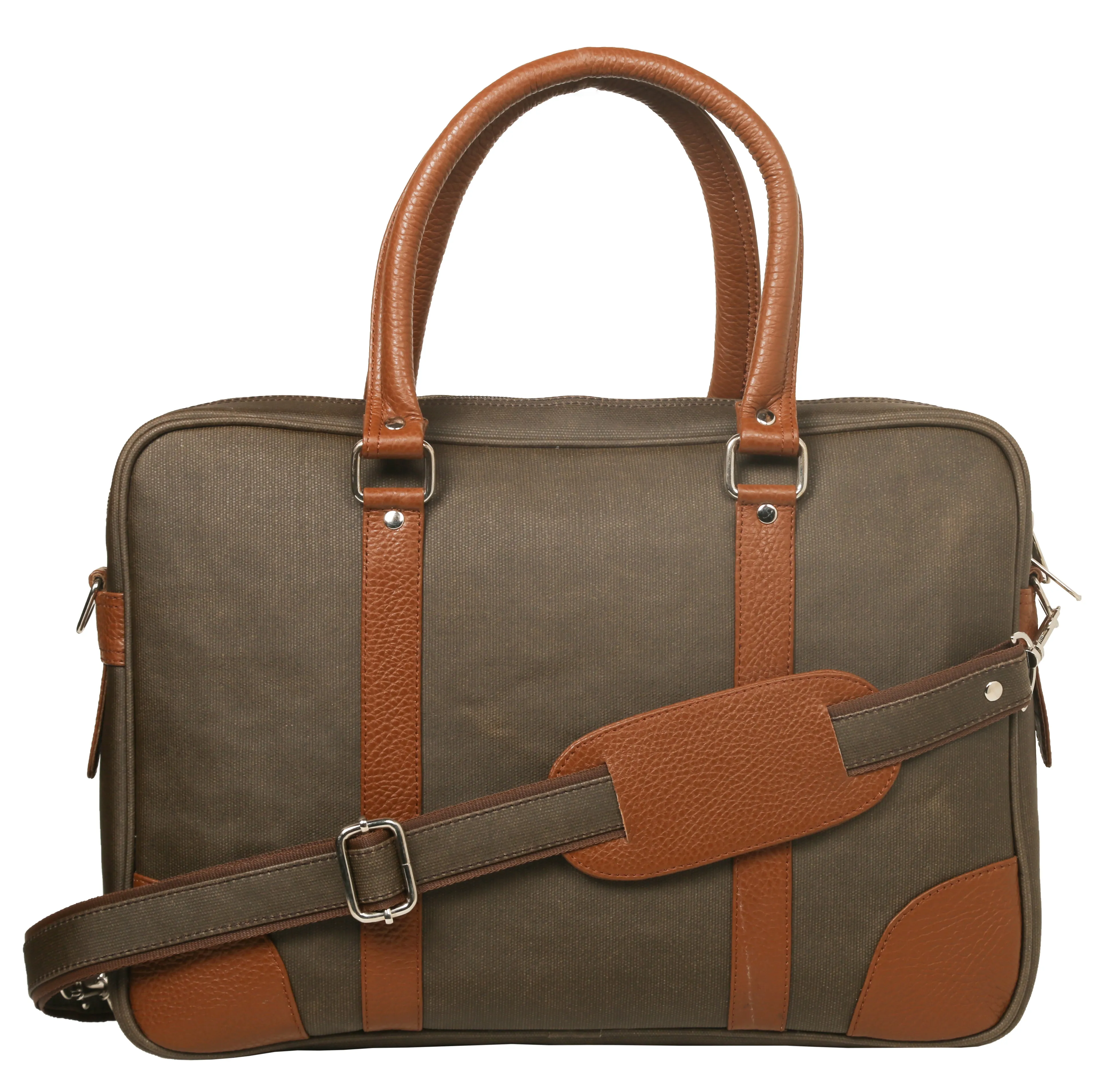 RL Louis Coated Waterproof Canvas Laptop Messenger Bag