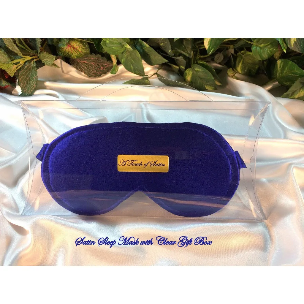 Royal Blue Travel Eye Mask. Perfect Sleep Aid for Long Airport Delays