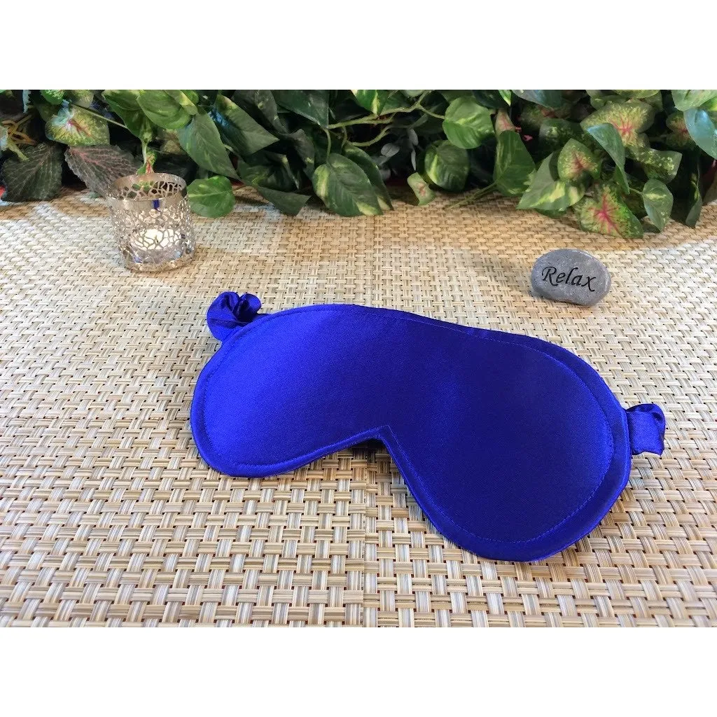 Royal Blue Travel Eye Mask. Perfect Sleep Aid for Long Airport Delays