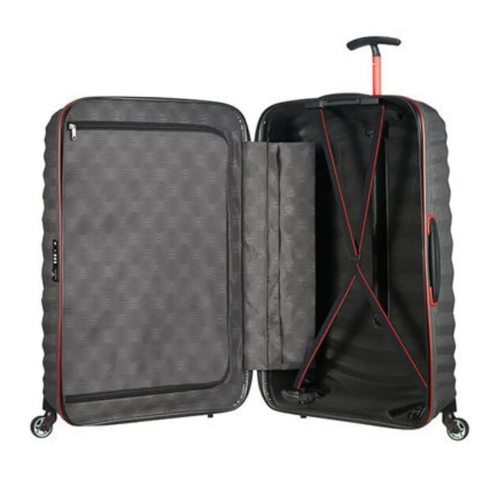 Samsonite Lite-Shock Sport 3 Piece Hardsided Suitcase Set - Eclipse Grey/Red