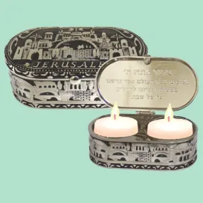 Shabbat candle holder that is easy to travel with