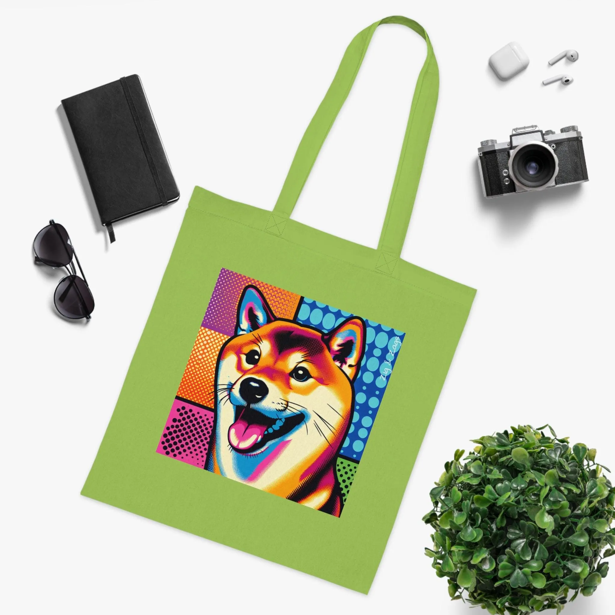 Shiba Inu Dog Cotton Tote Bag