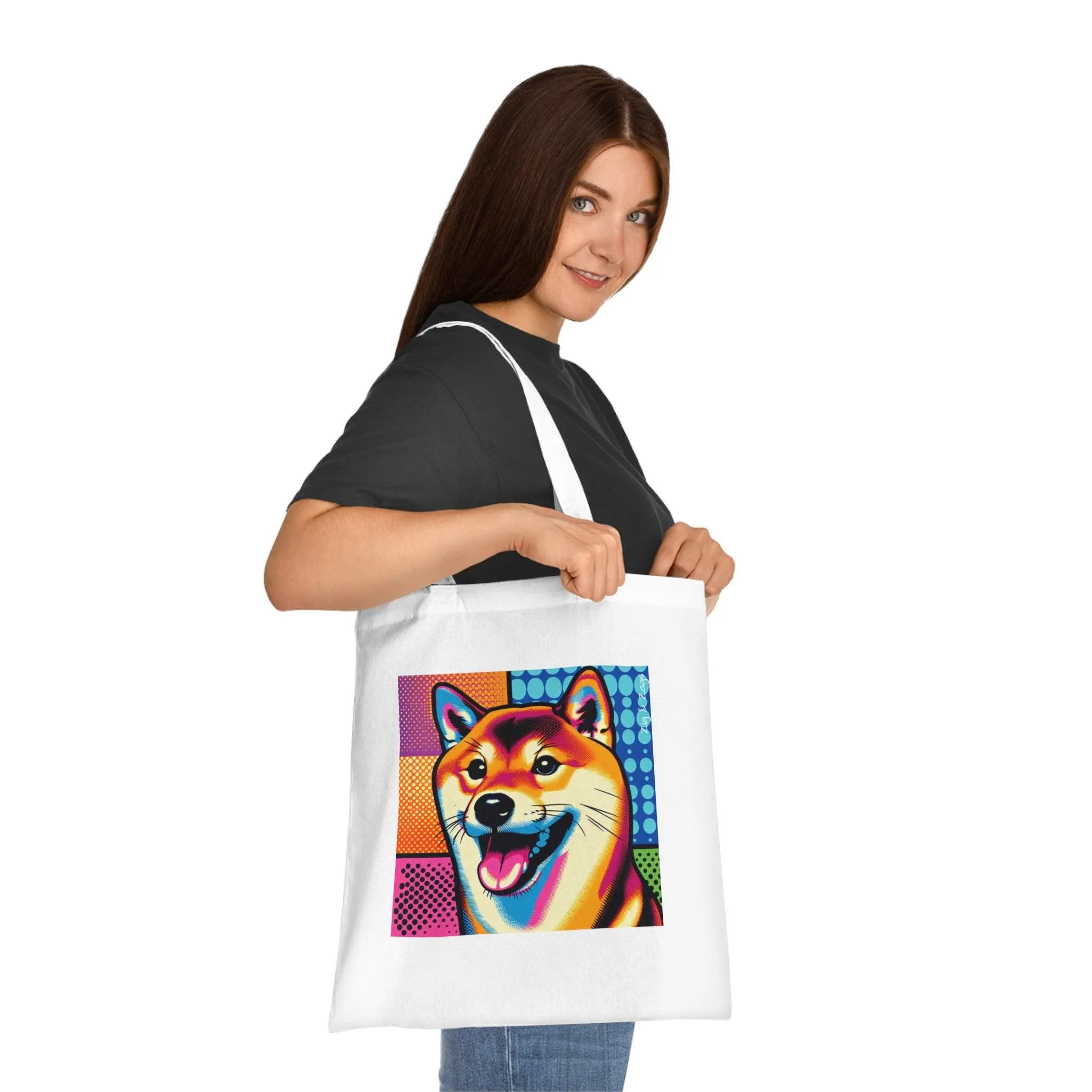 Shiba Inu Dog Cotton Tote Bag