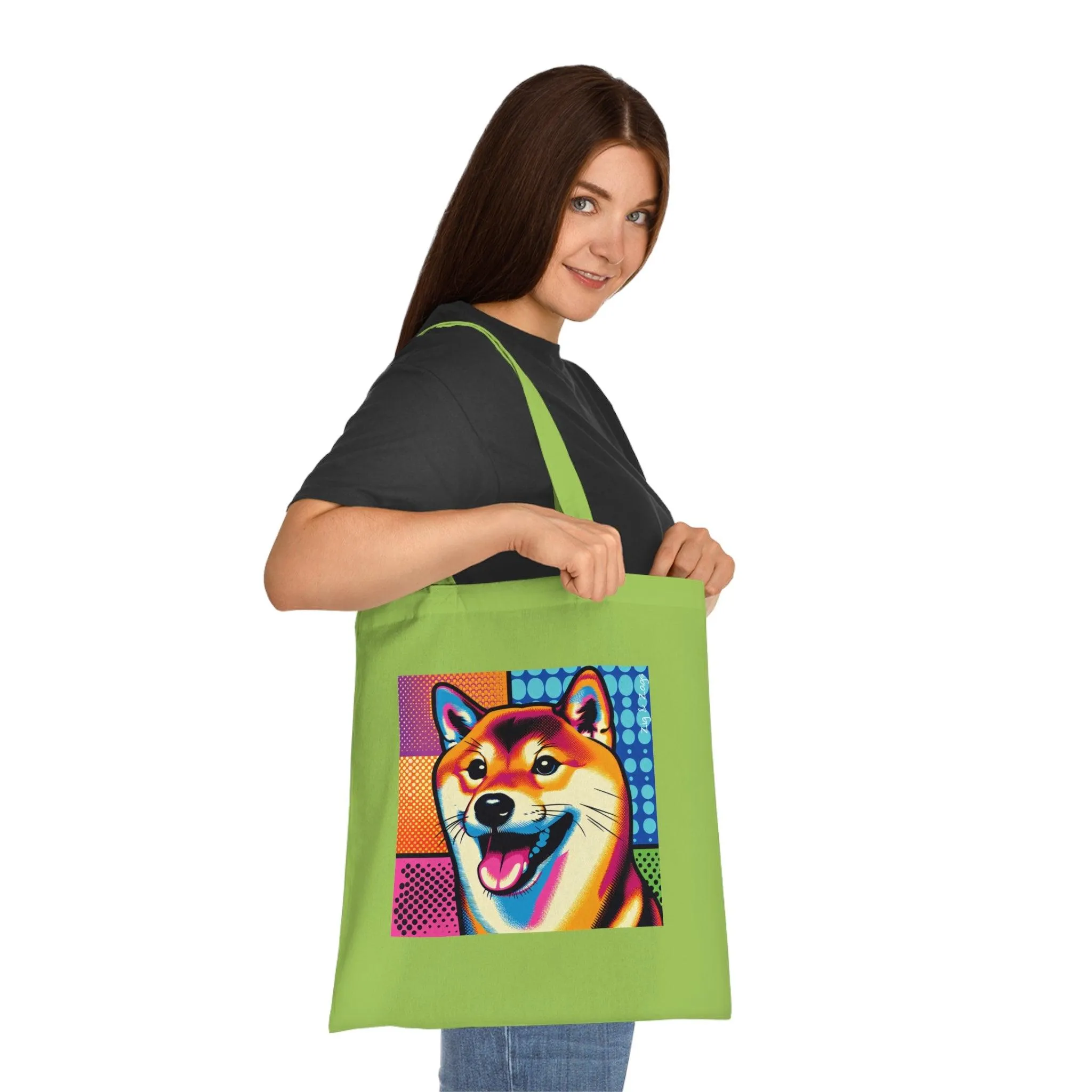 Shiba Inu Dog Cotton Tote Bag