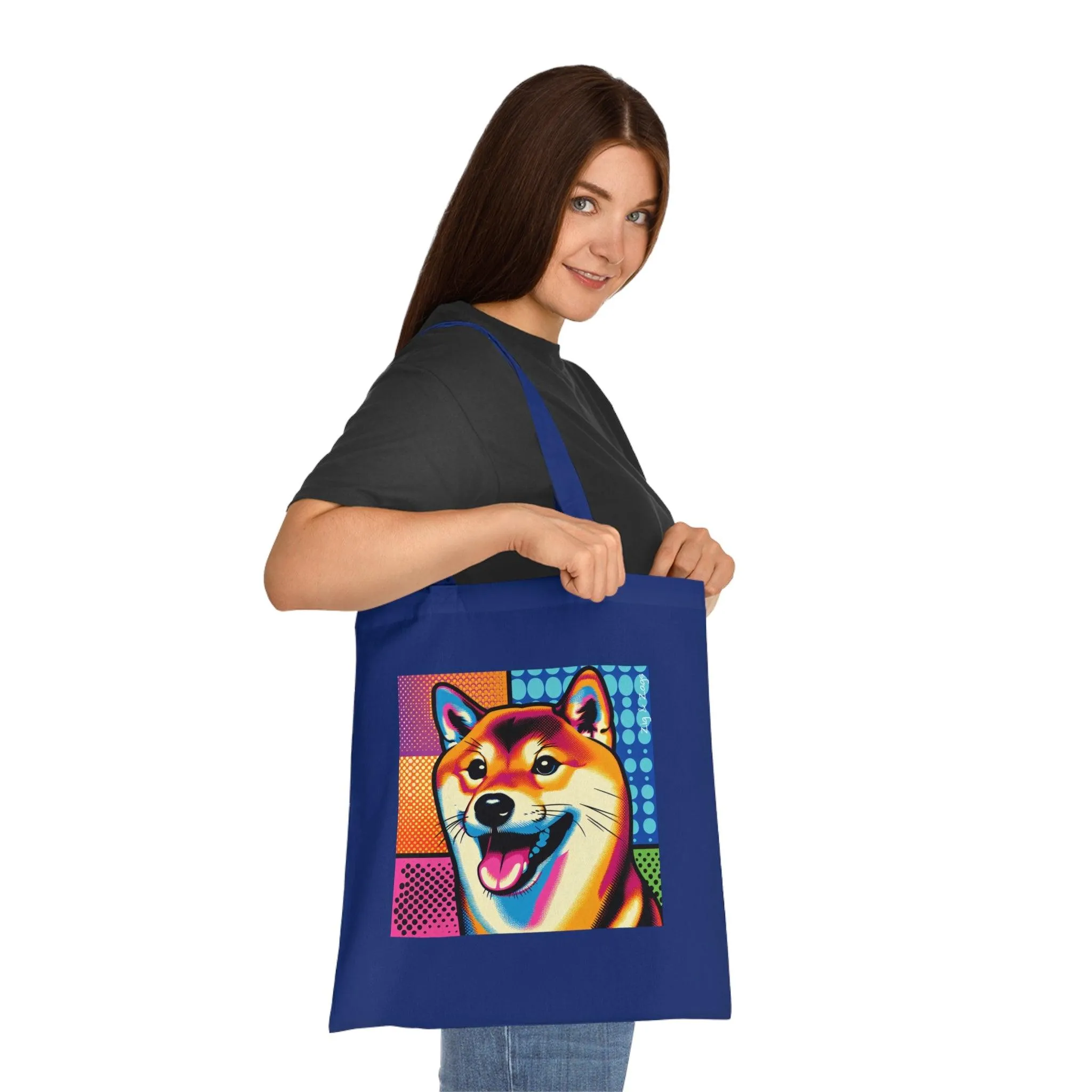 Shiba Inu Dog Cotton Tote Bag