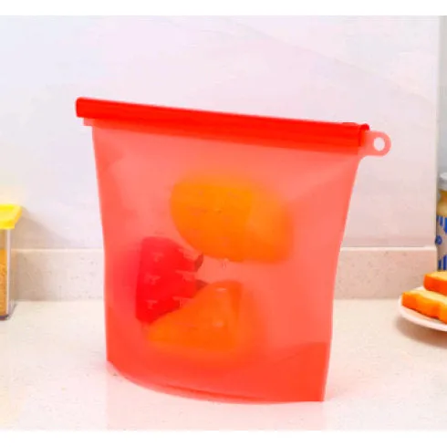 Silicone Vacuum Food Sealer Bags Wraps Fridge Food Storage Container 1.5 Litres - Vacum Sealing Bag - Refrigerator Frozen Bag Fresh Fruit