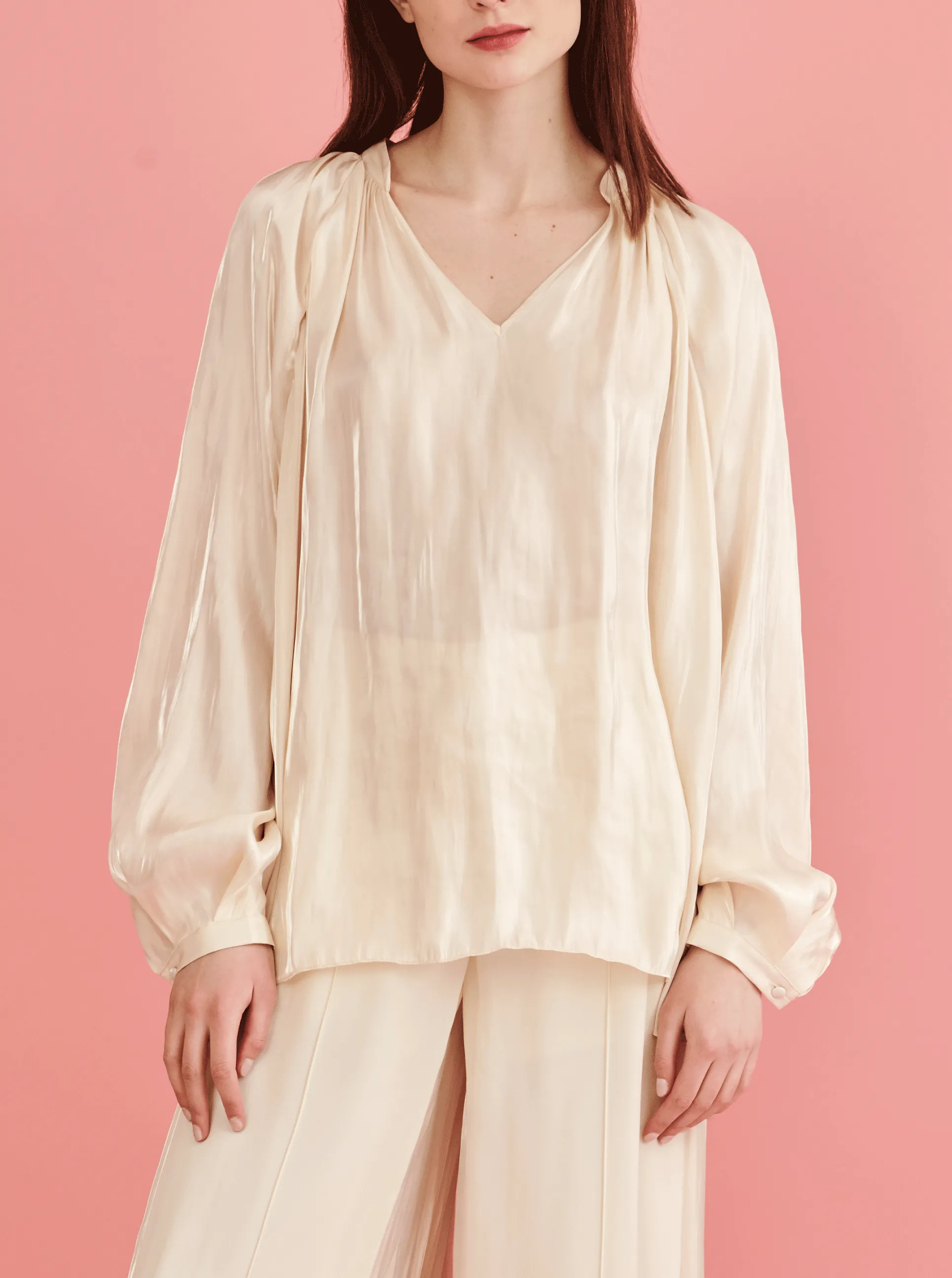 SUKI BLOUSE, OYSTER