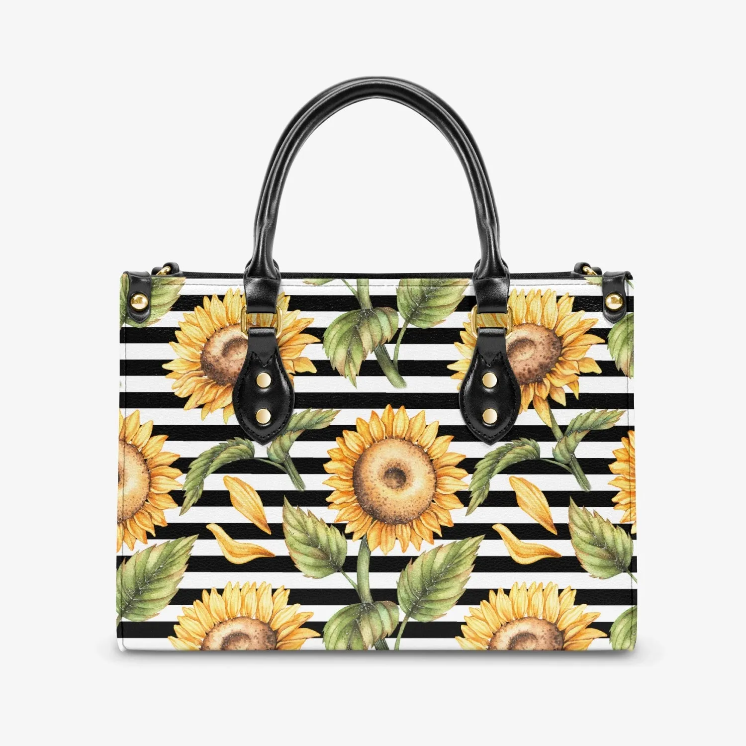 Sunflowers & Stripes Tote Bag