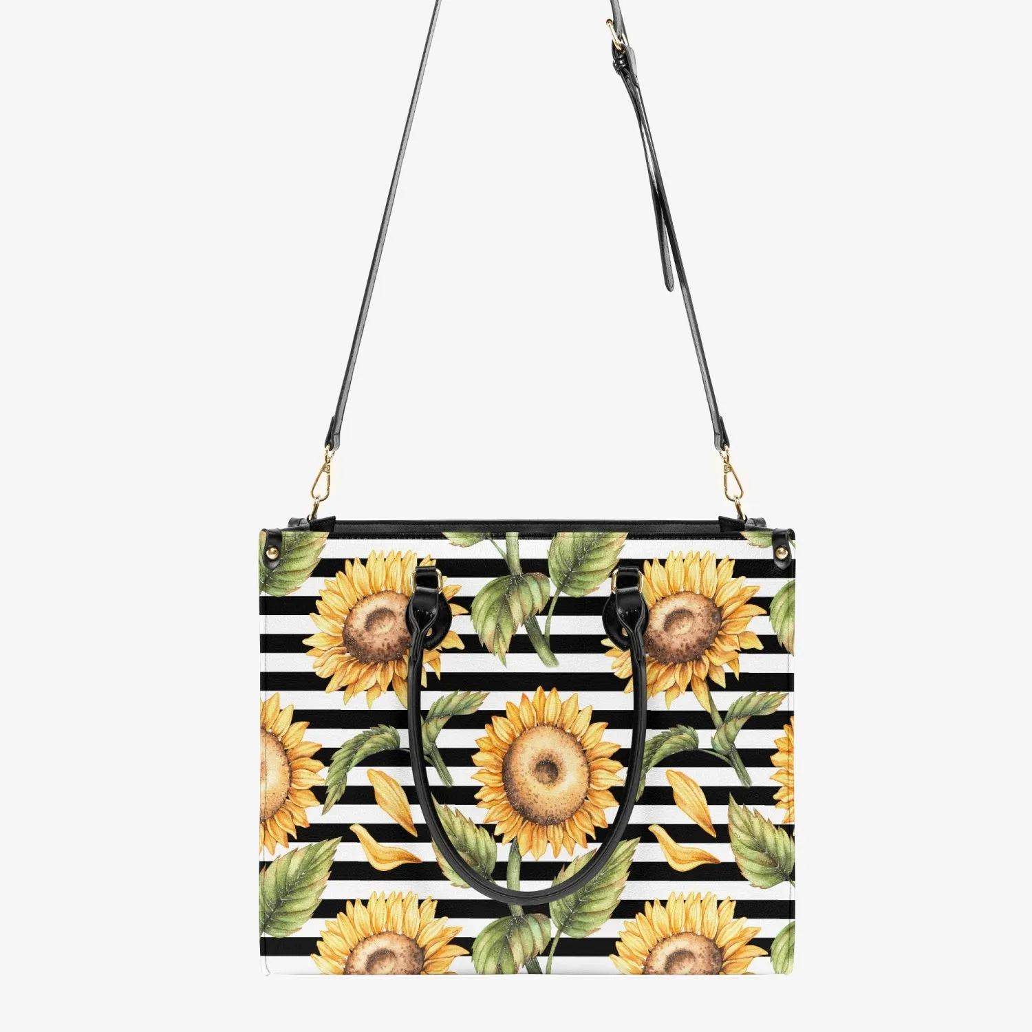 Sunflowers & Stripes Tote Bag