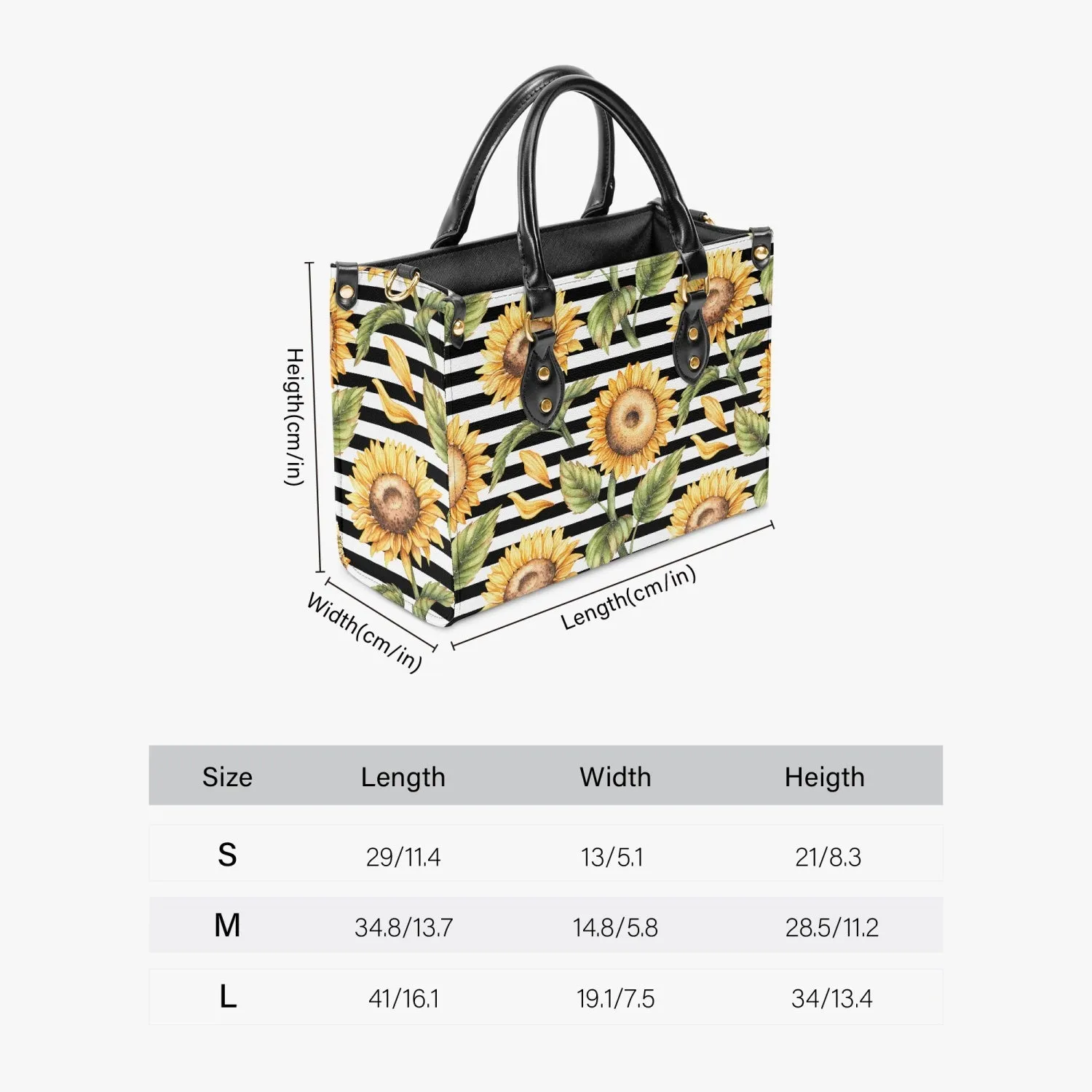 Sunflowers & Stripes Tote Bag