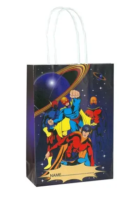 Superhero Paper Party Bag With Handles - 21cm - Each