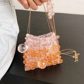 TAVIMART  -  Coin Purse Luxury Crystal Beads Bag For Women Mini Crossbody Bags Fashion Ladies Lipstick Pouch Bead Transparent Bagg