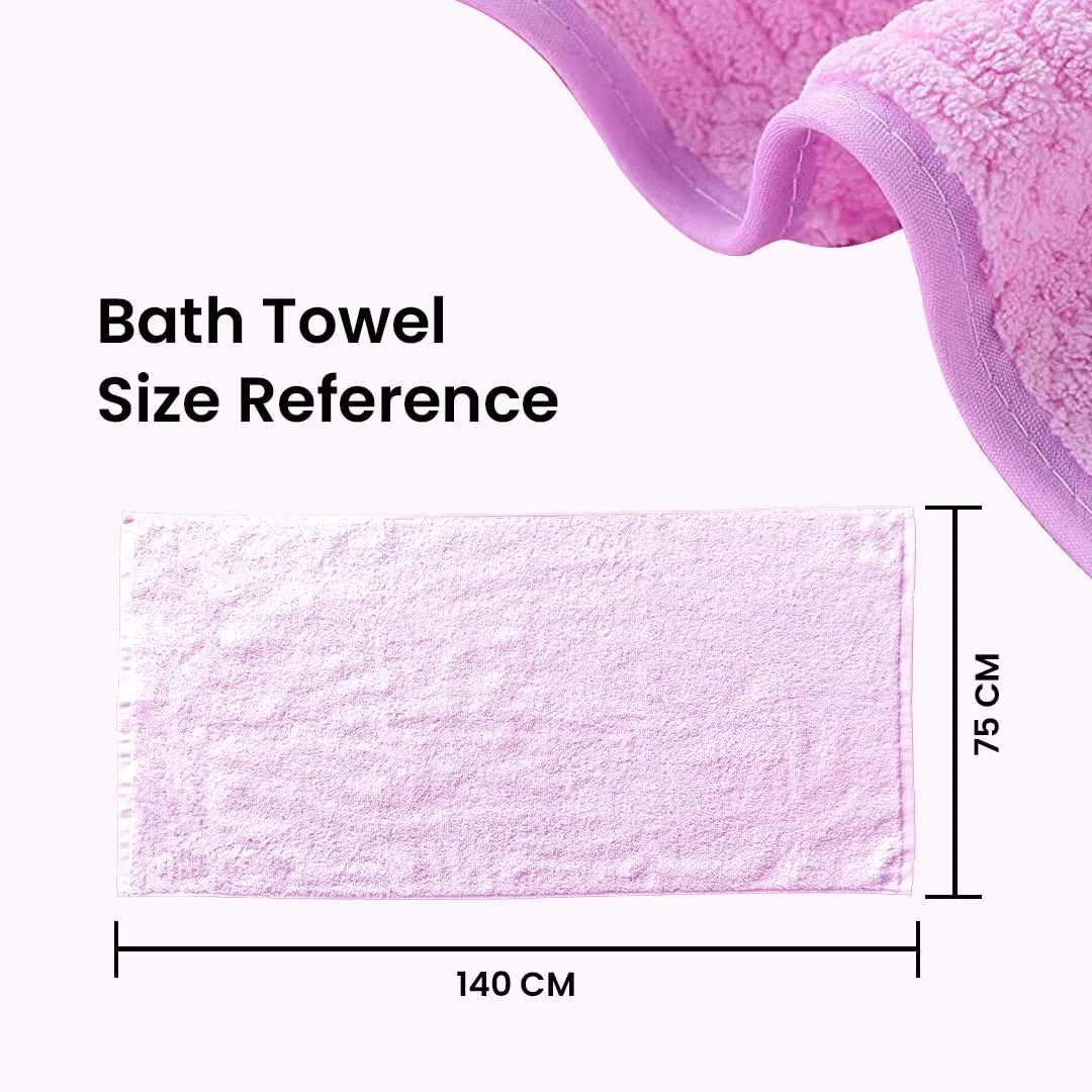 The Better Home Microfiber Bath Towel for Bath | Soft, Lightweight, Absorbent and Quick Drying Bath Towel for Men & Women | 140cm X 70cm (Pack of 4, Pink Beige) (Pack of 2, Blue Pink)