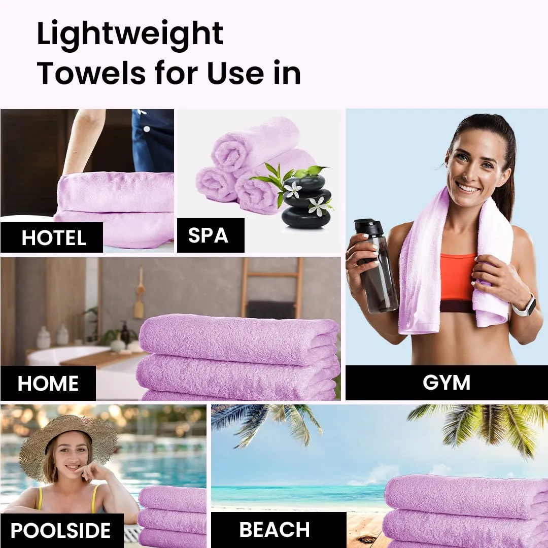 The Better Home Microfiber Bath Towel for Bath | Soft, Lightweight, Absorbent and Quick Drying Bath Towel for Men & Women | 140cm X 70cm (Pack of 4, Pink Beige) (Pack of 2, Pink)