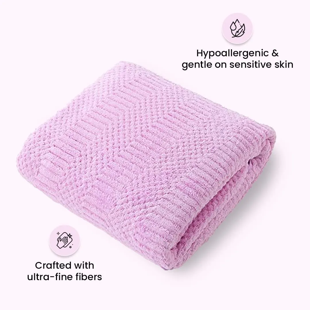 The Better Home Microfiber Bath Towel for Bath | Soft, Lightweight, Absorbent and Quick Drying Bath Towel for Men & Women | 140cm X 70cm (Pack of 4, Pink Beige) (Pack of 2, Pink)