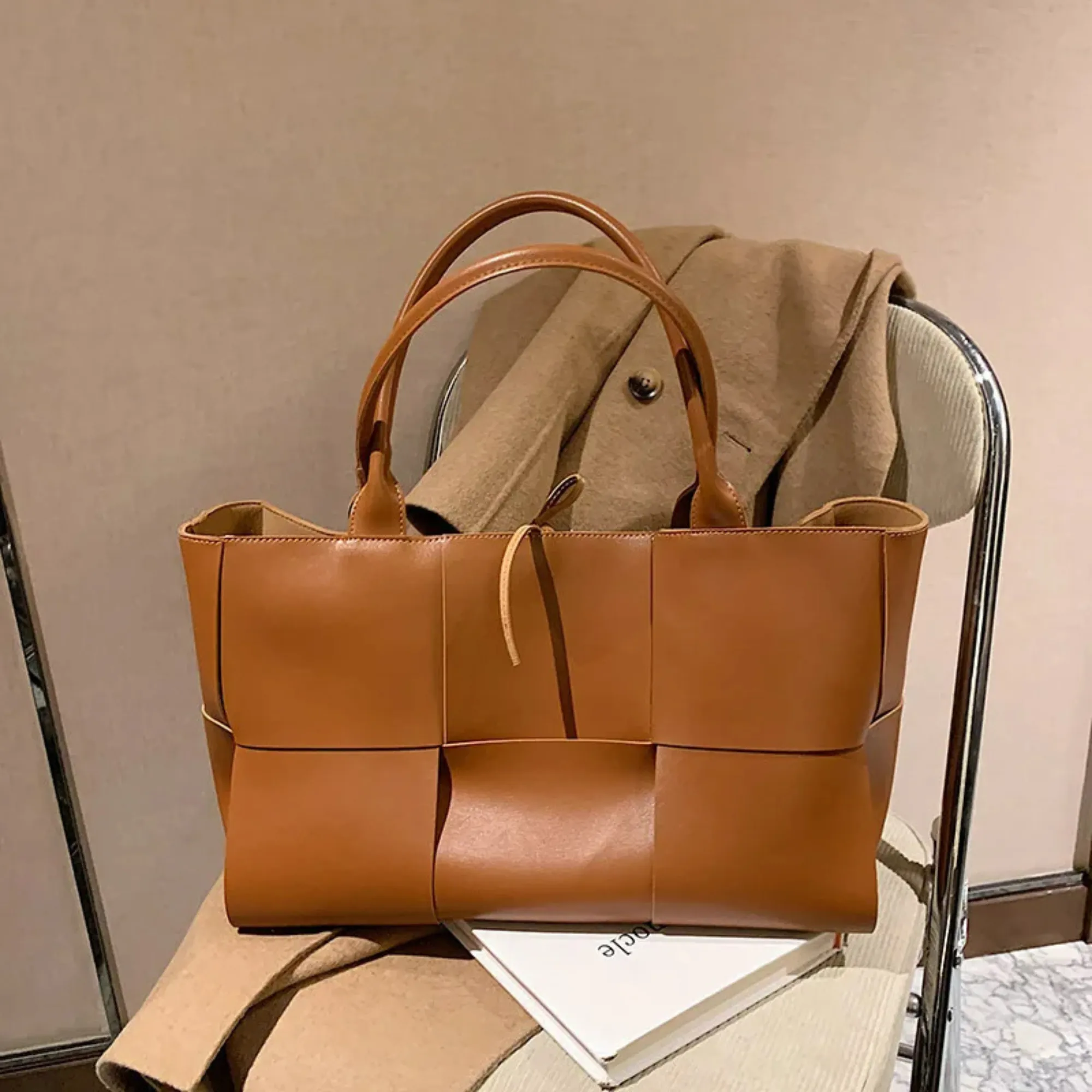 The Bottega Veneta Arco inspired Woven Large Leather Tote Bag