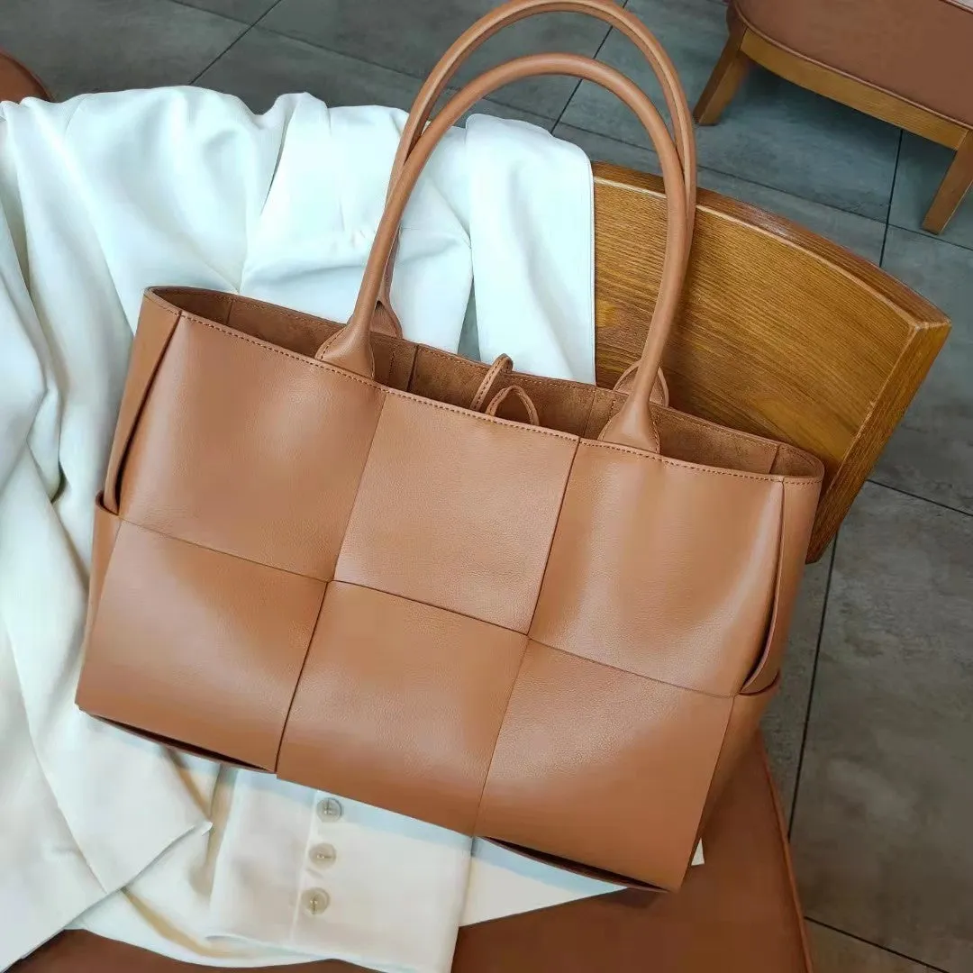 The Bottega Veneta Arco inspired Woven Large Leather Tote Bag