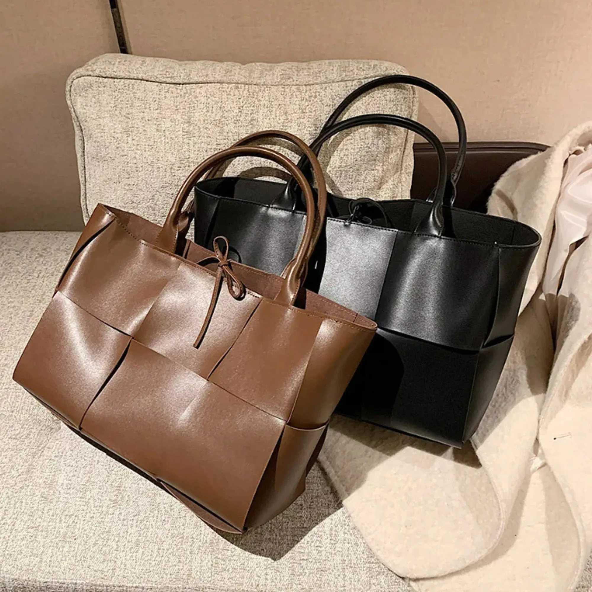 The Bottega Veneta Arco inspired Woven Large Leather Tote Bag