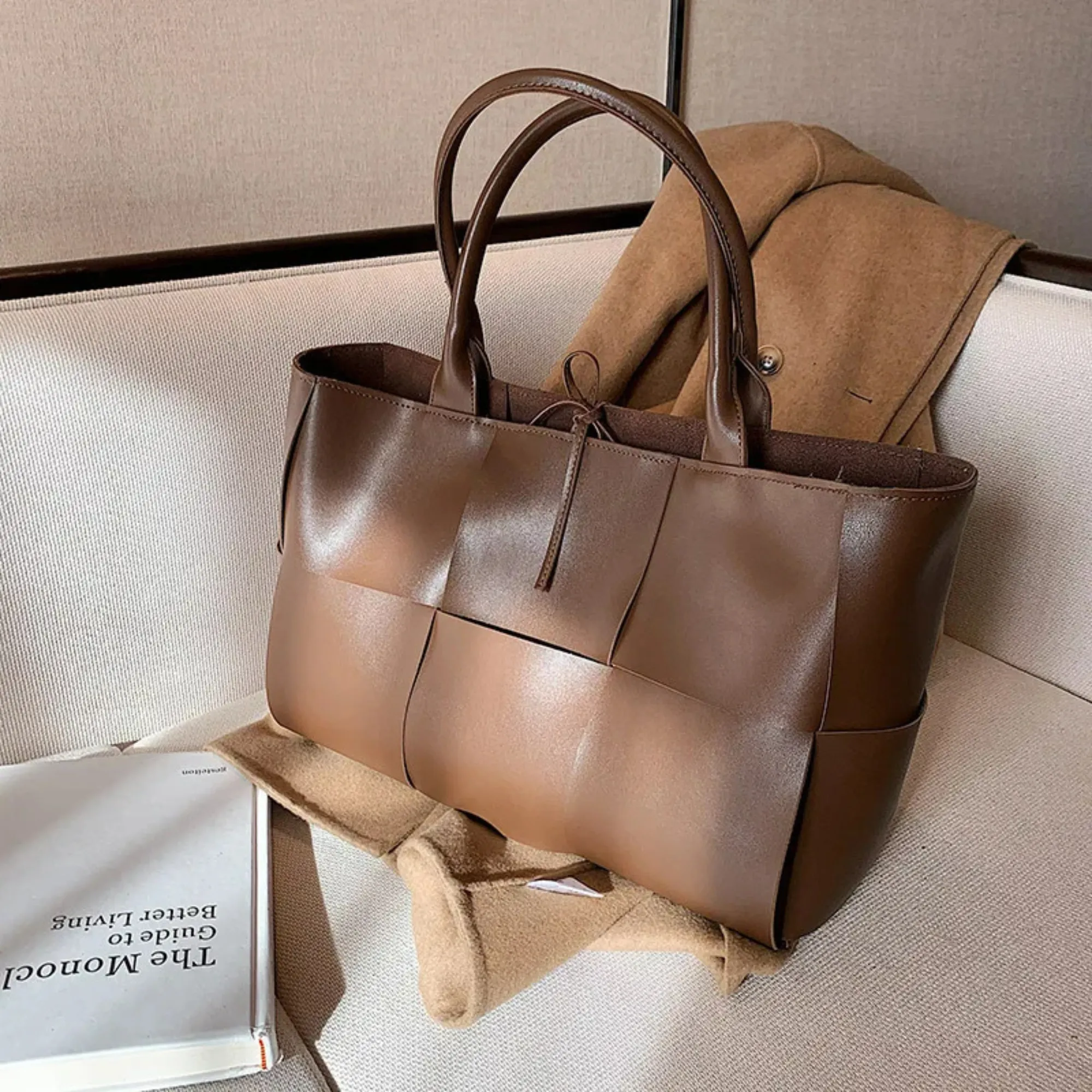 The Bottega Veneta Arco inspired Woven Large Leather Tote Bag